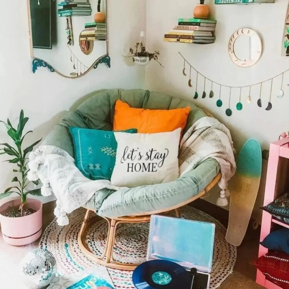 🔥2x HP!🔥 “Let’s Stay Home” Decorative Pillow Cover